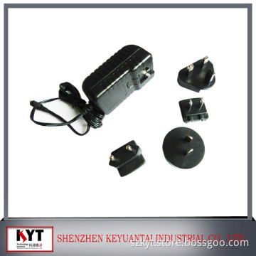 12W Plug switchable cctv/computer/etc. power supply with AU,EU,US,UK plugs